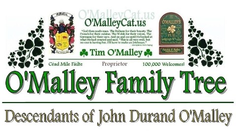 The Descendants of John Durand O'Malley Family Tree