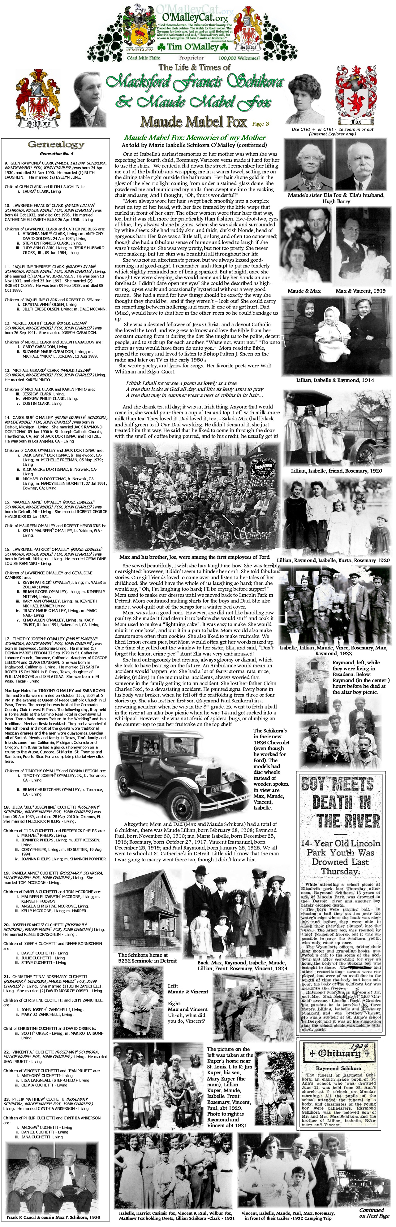 The Life & Times of Max Schikora & Maude Mabel Fox Page 2